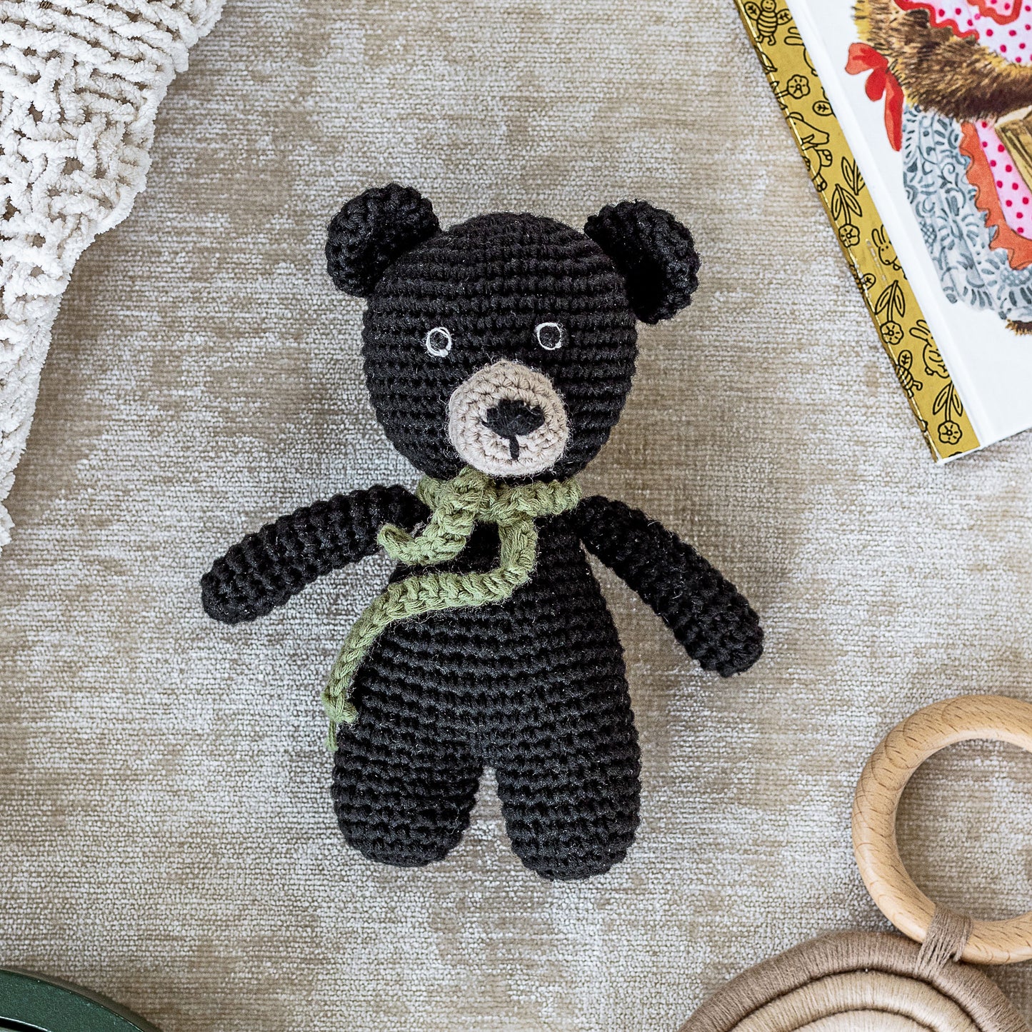 Burton the Black Bear | Woodland Animal Stuffed Toy