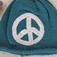 Peace Sign | Children's Organic Cotton Beanie | Blue