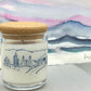 Asheville Cityscape Icons Lavender Candle 