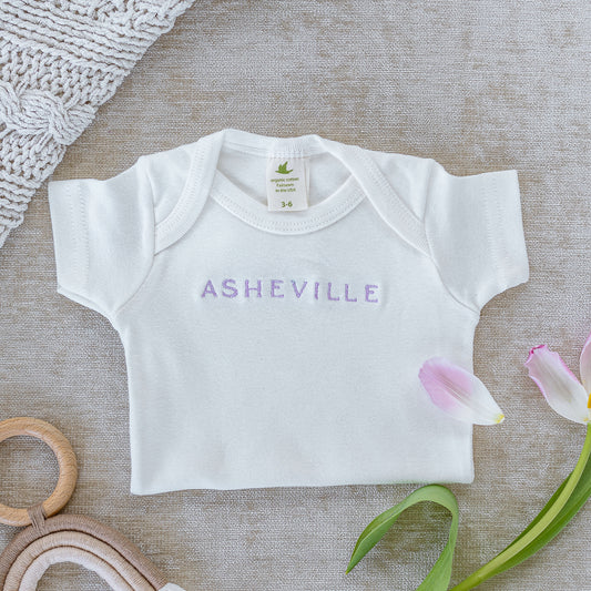 Asheville Onesie for Baby Pink