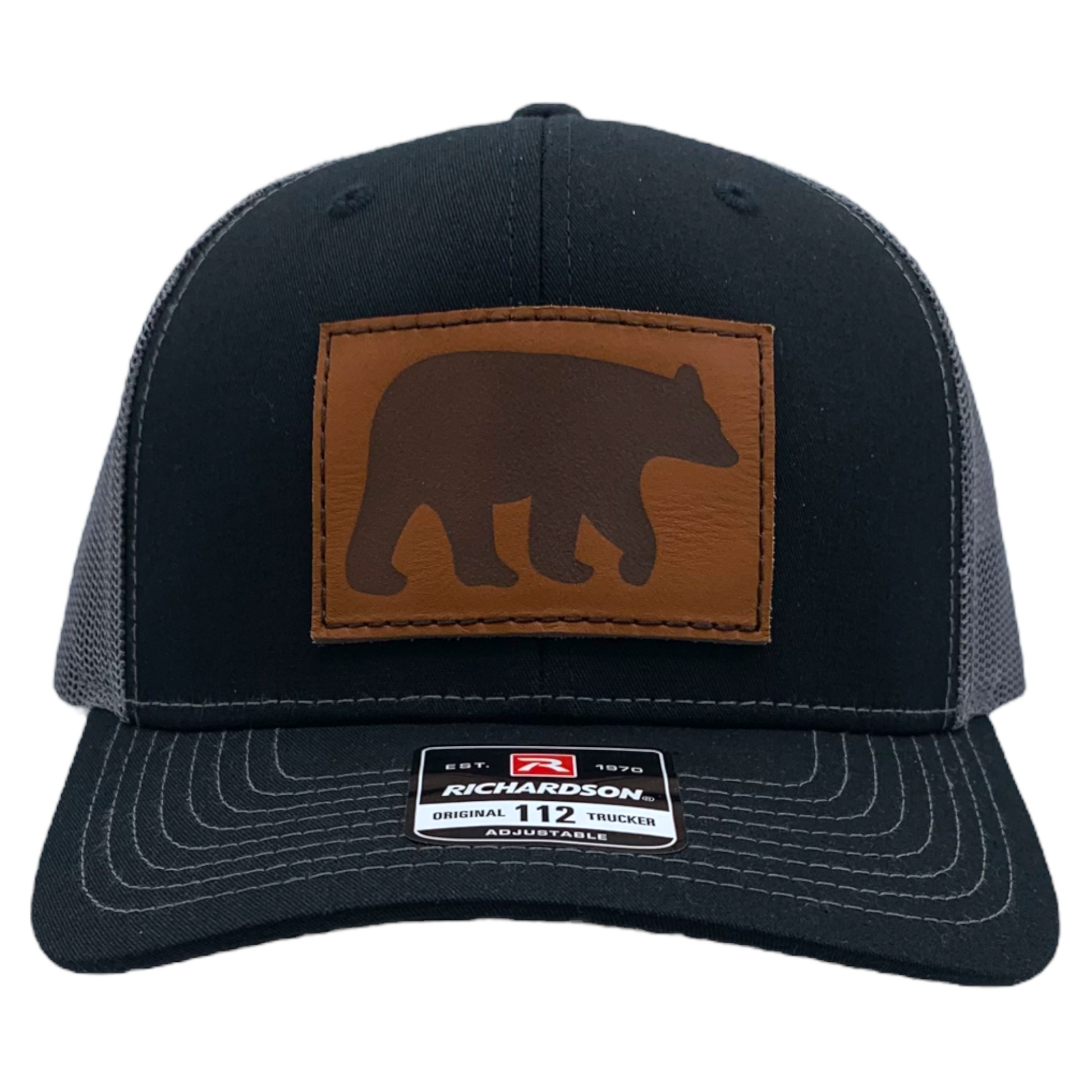 Burton Leather Patch Trucker Baseball Black and Charcoal - The ASHEVILLE Co. TM