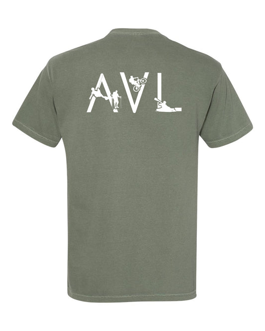 AVL Adventure T-Shirt Moss Green - The ASHEVILLE Co. TM