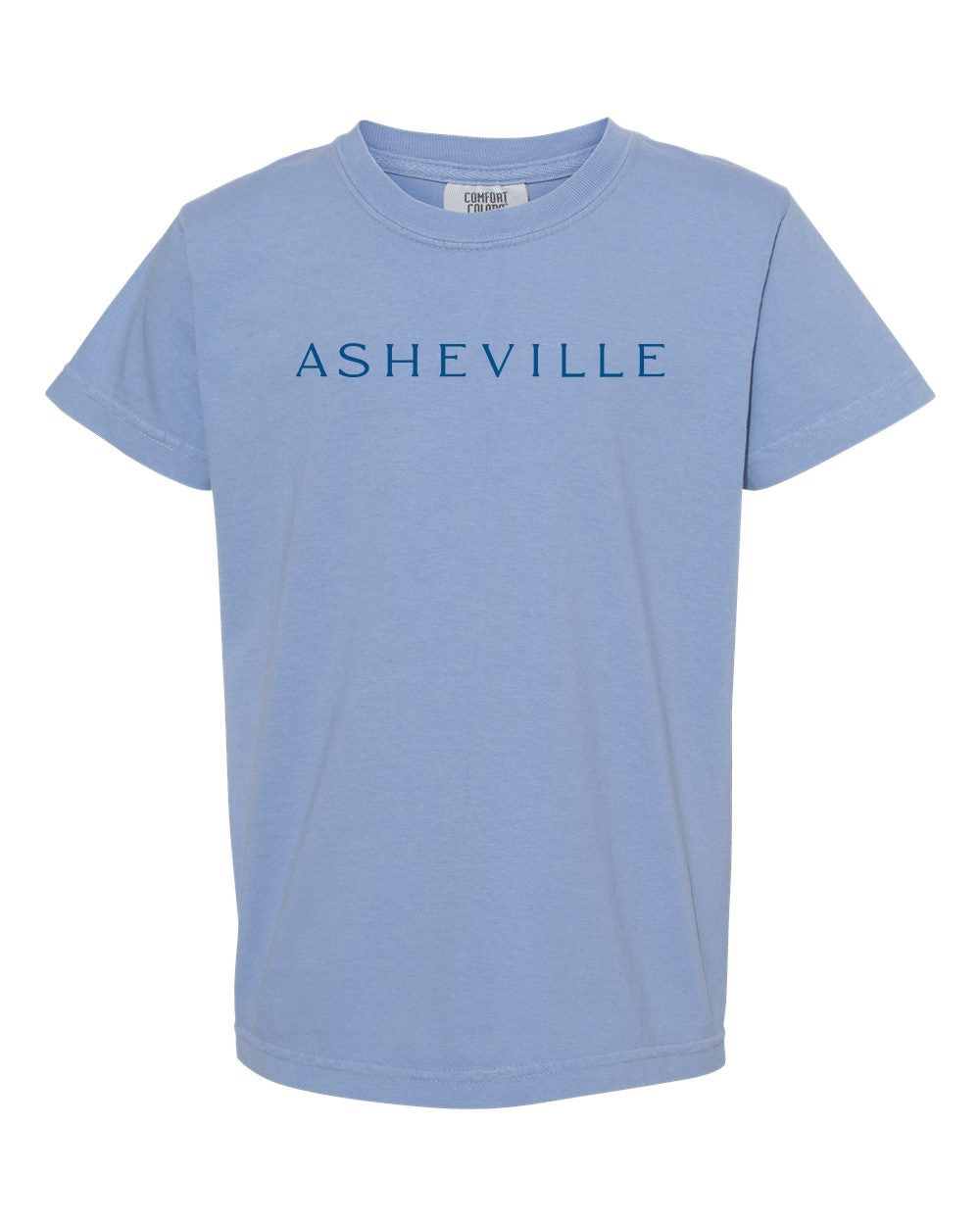 Kids NC Flag Bear T-Shirt Washed Denim - The ASHEVILLE Co. TM